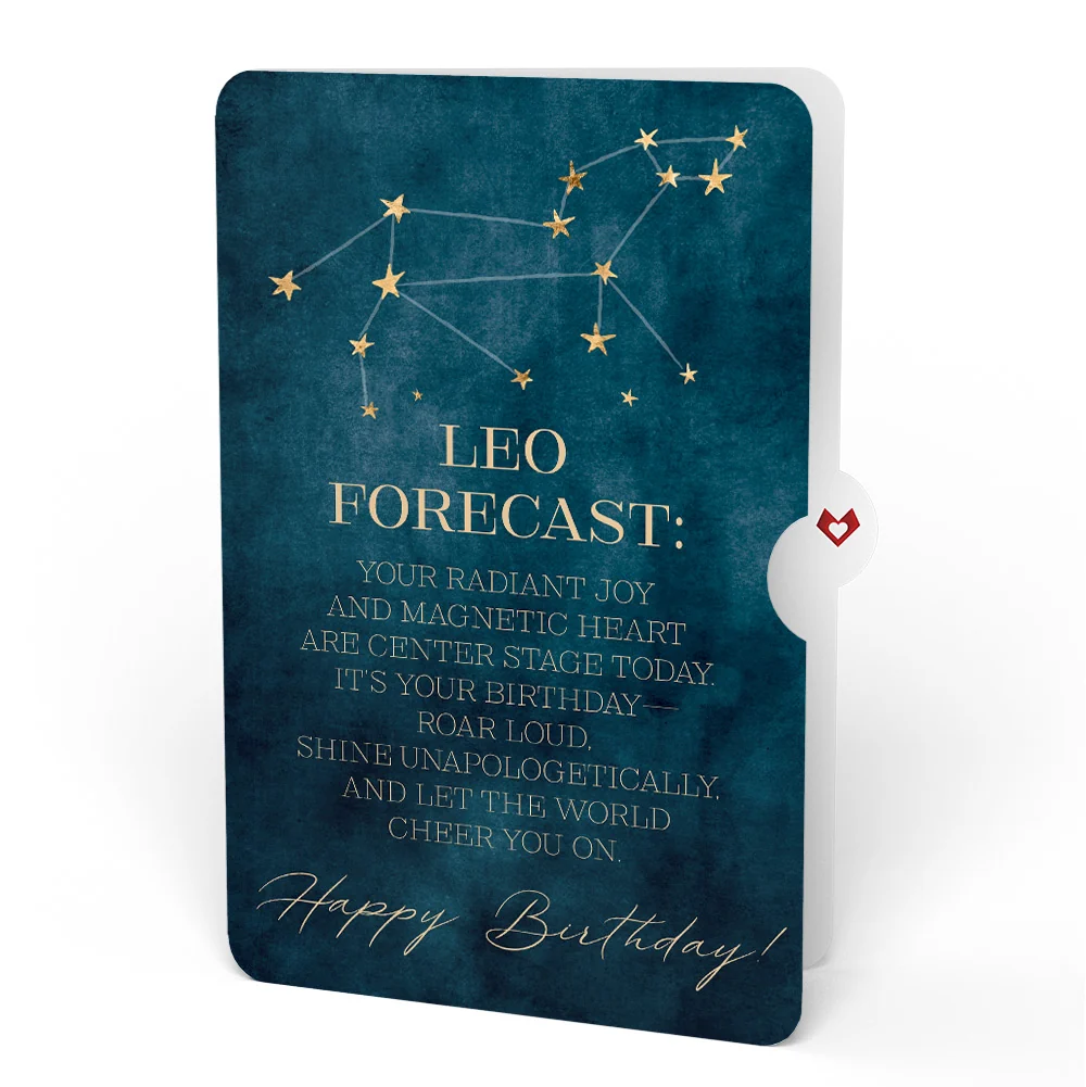 Lovepop Midnight Florals Birthday Pop-Up Card and Leo Zodiac Sentiment Set - Image 4