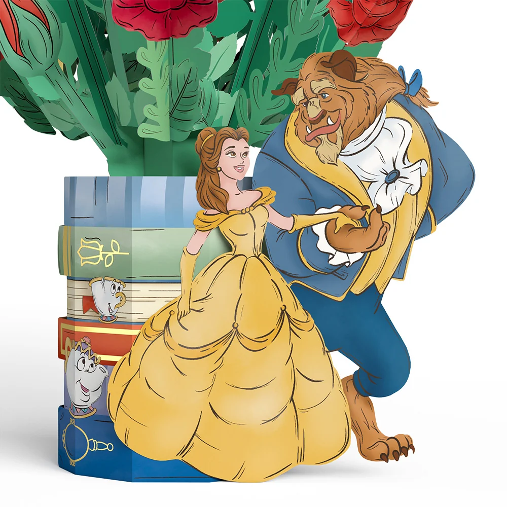 Lovepop Disney’s Beauty and the Beast Pop-Up Card & Flower Buds Bouquet Bundle - Image 5