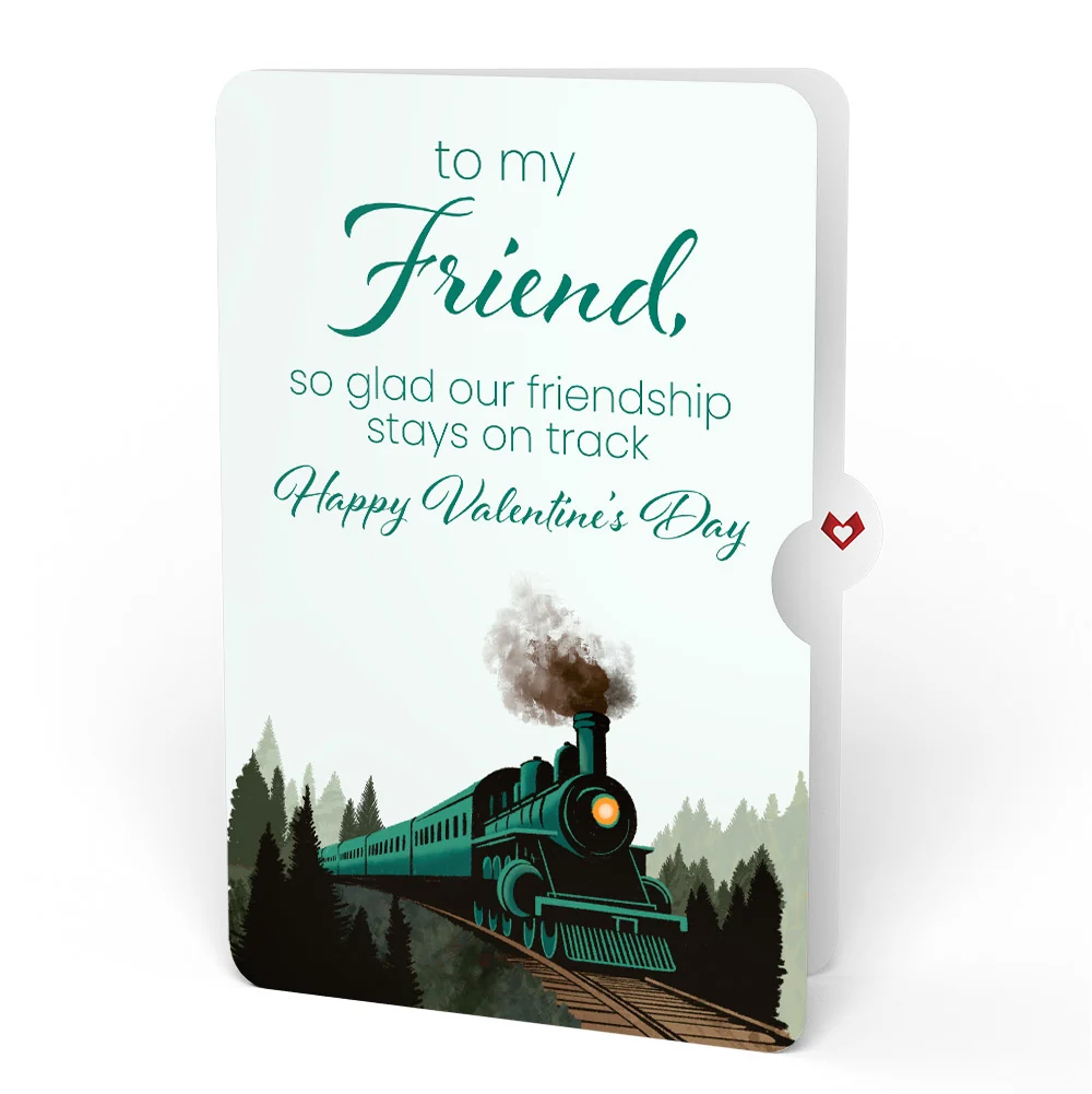Lovepop Classic Train Valentine Pop-Up Card and Sentiment Set for Friend - Image 4
