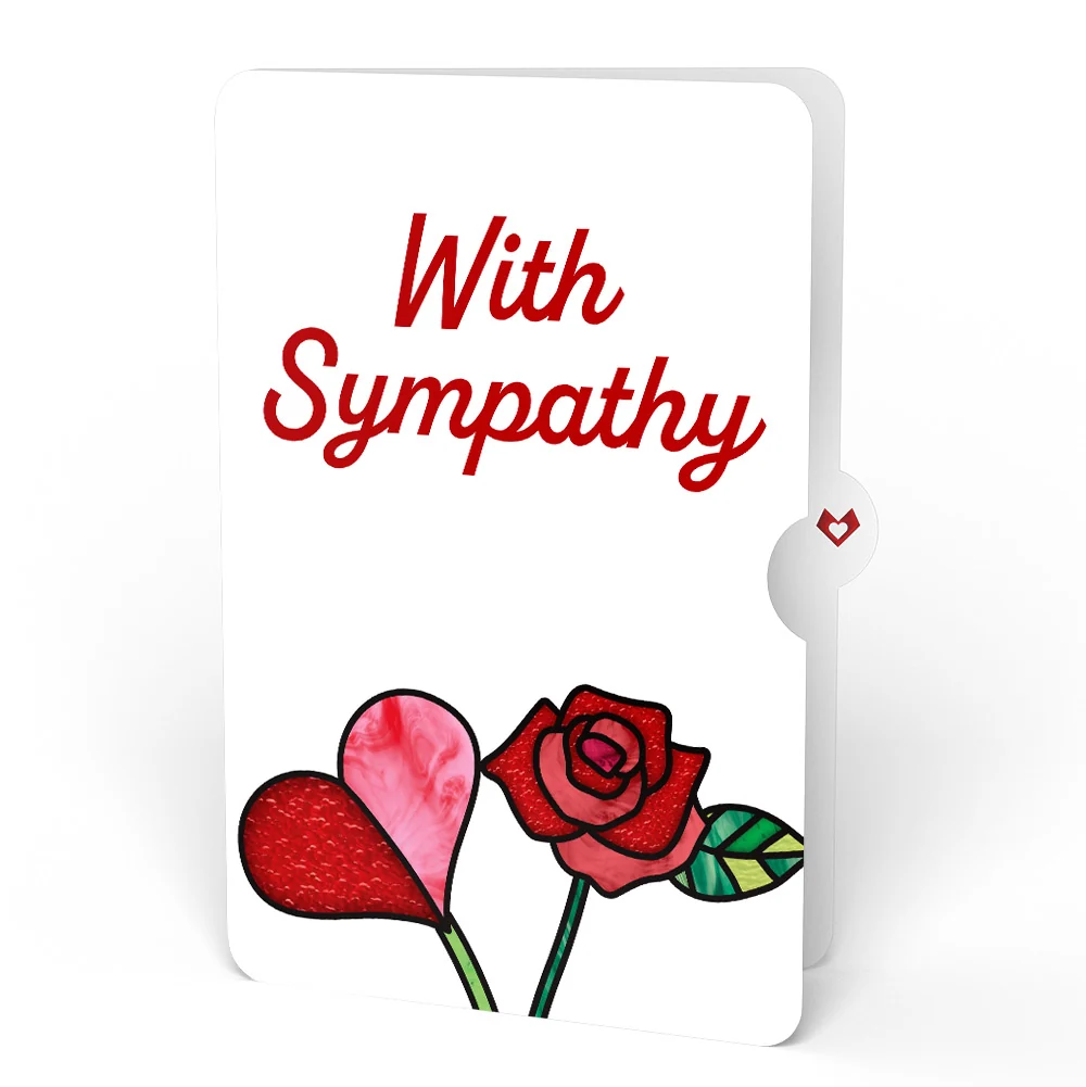 Lovepop Everlasting Rose Sympathy HeartFelt Charm Card and Sentiment Set - Image 4