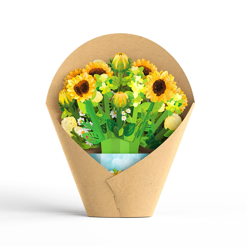Lovepop Daisy Greetings Plushpop Card and Bouquet Bundle - Image 7