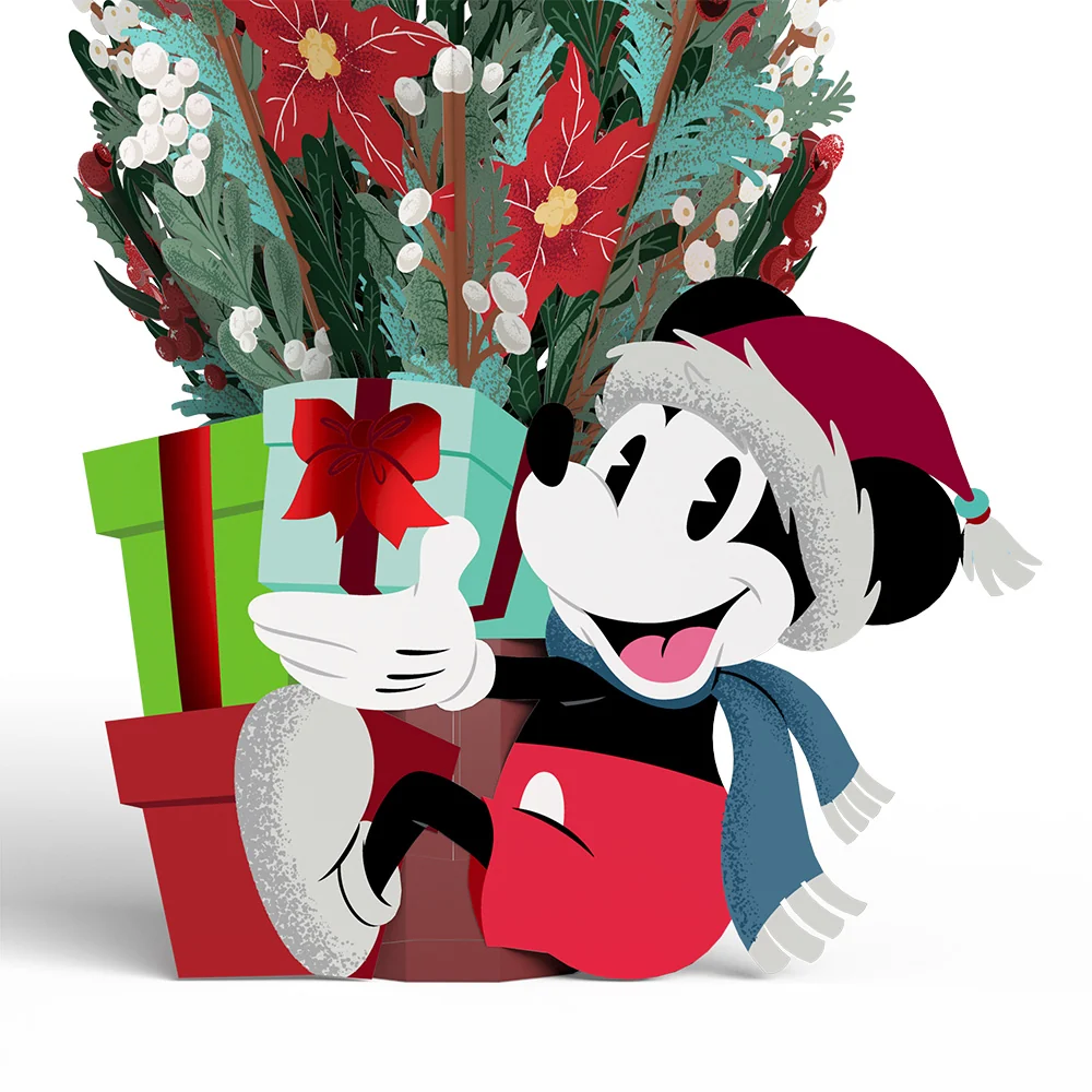 Lovepop Disney’s Mickey Mouse Festive Cheer Pop-Up Card & Flower Buds Bouquet Bundle - Image 5