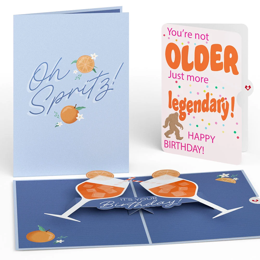 Lovepop Oh Spritz! Birthday Pop-Up Card and Sentiment Set Glass