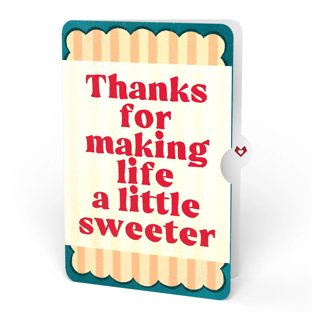 Lovepop Fresh-Picked Cherries Thank You Pop-Up Card and Sentiment Set Cream - Image 4
