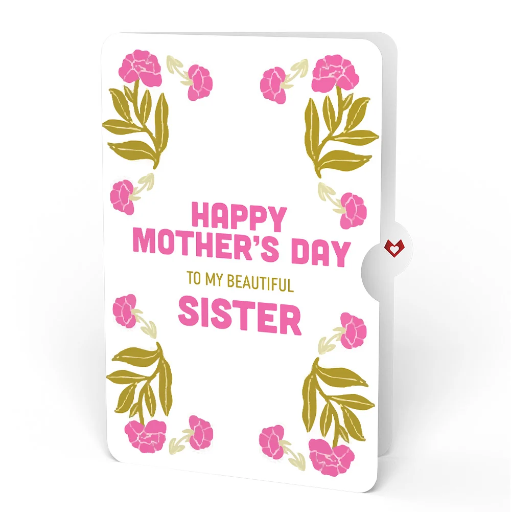 Lovepop Vintage Floral Love You Heart Mother’s Day Pop-Up Card and Sentiment Set for Sister - Image 4