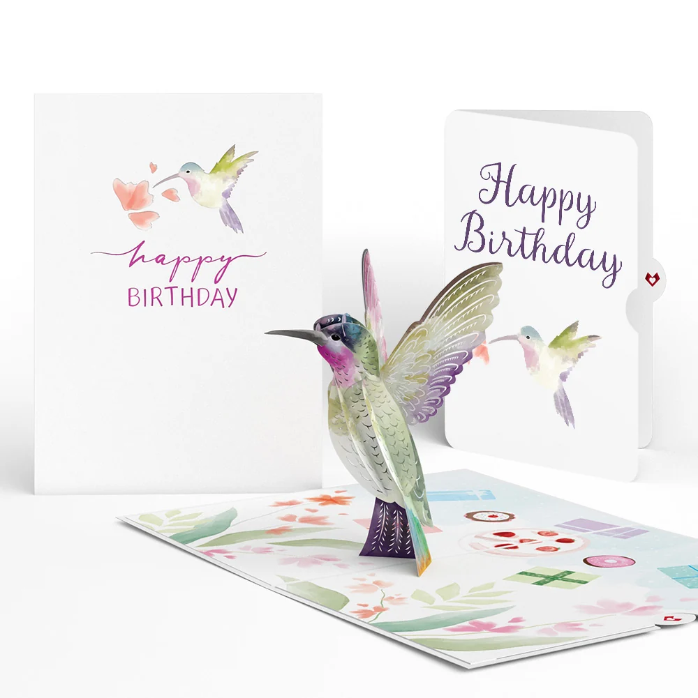 Lovepop Hummingbird Birthday Pop-Up Card and Sentiment Set