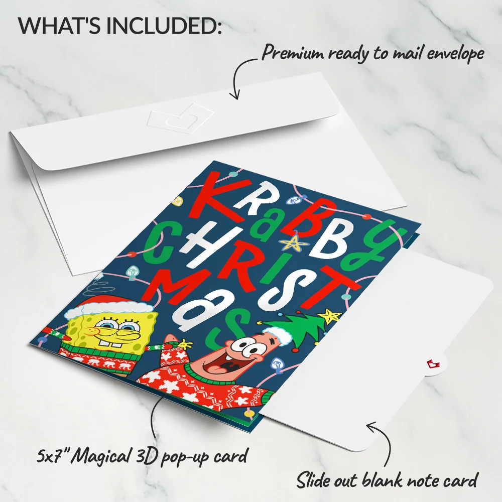 Lovepop SpongeBob SquarePants Krabby Christmas Pop-Up Card - Image 5