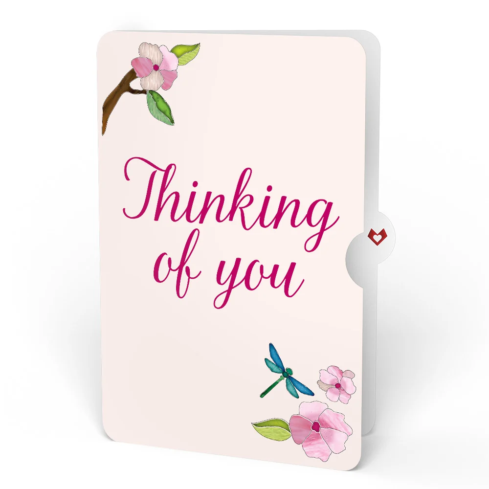 Lovepop Sun-dappled Cherry Blossom Thinking of You Suncatcher Bouquet and Sentiment Set Glass - Image 4