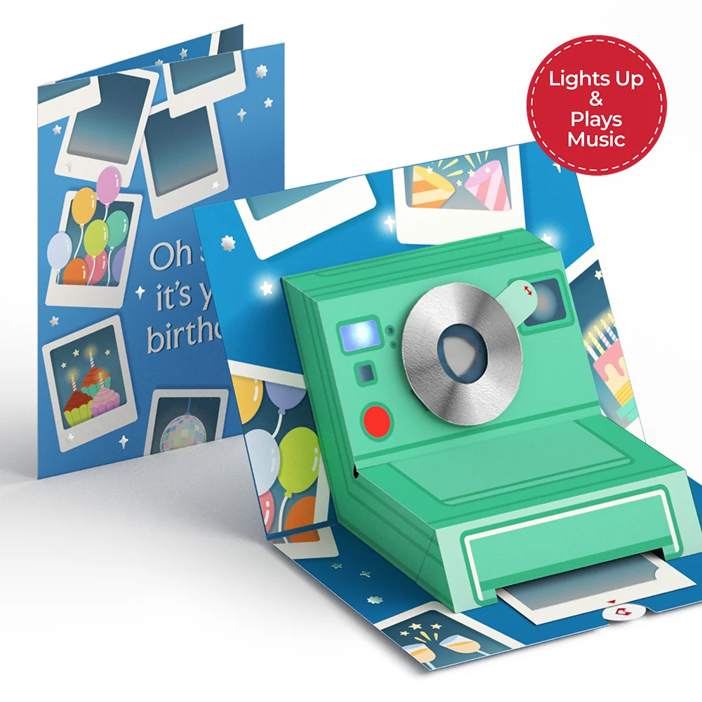 Lovepop Oh Snap, It's Your Birthday Music and Lights Pop-Up Card & Bouquet Bundle - Image 2