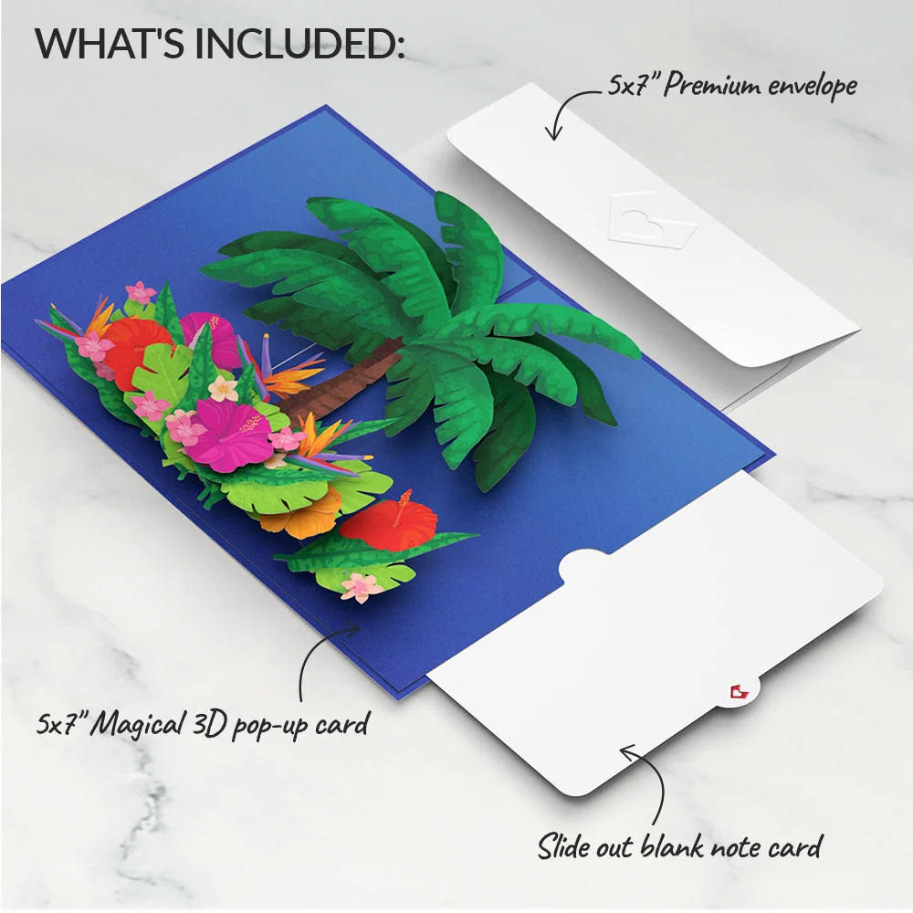 Lovepop Tropical Floral Palm Pop-Up Card - Image 6
