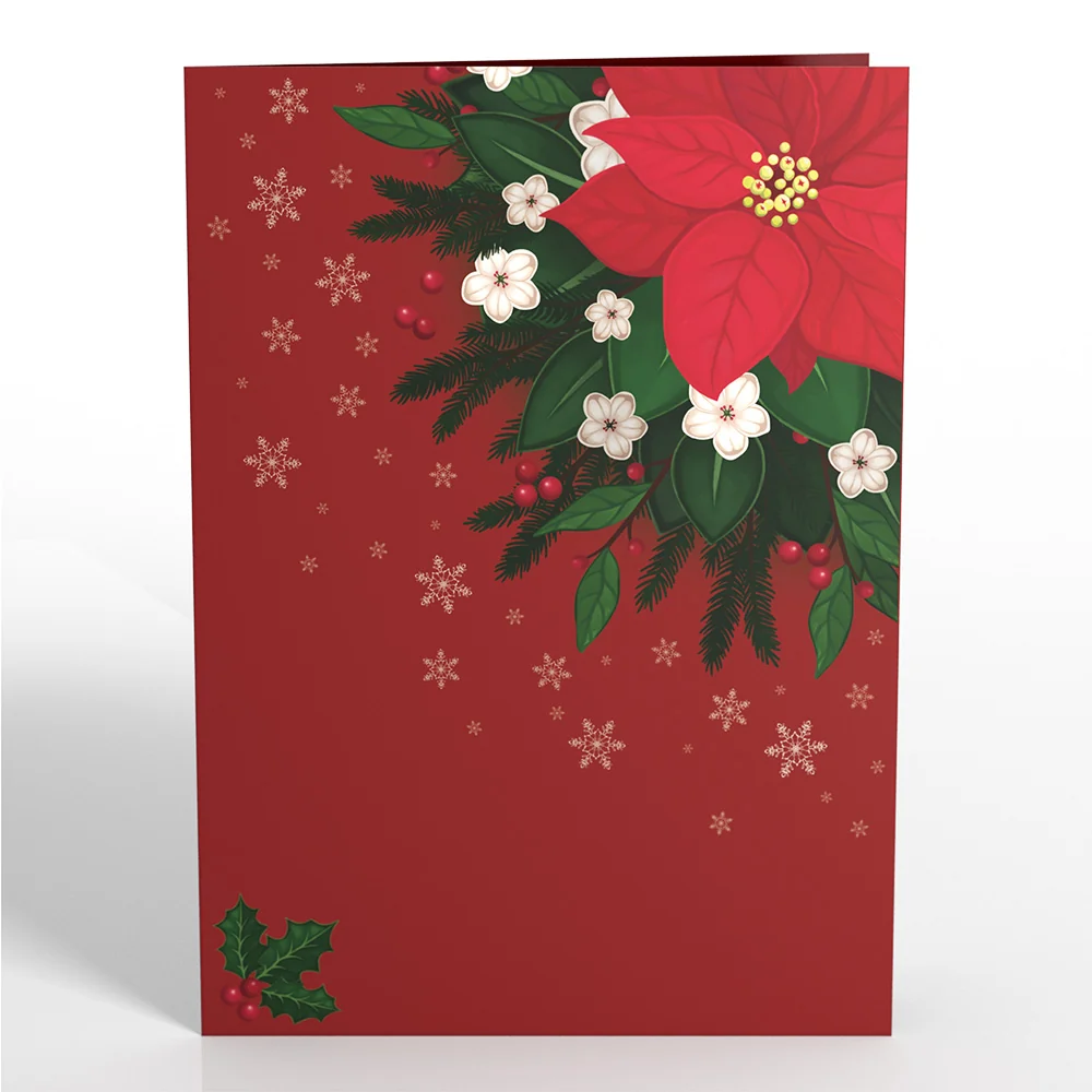 Lovepop Poinsettia & Pine Pop-Up Card - Image 4