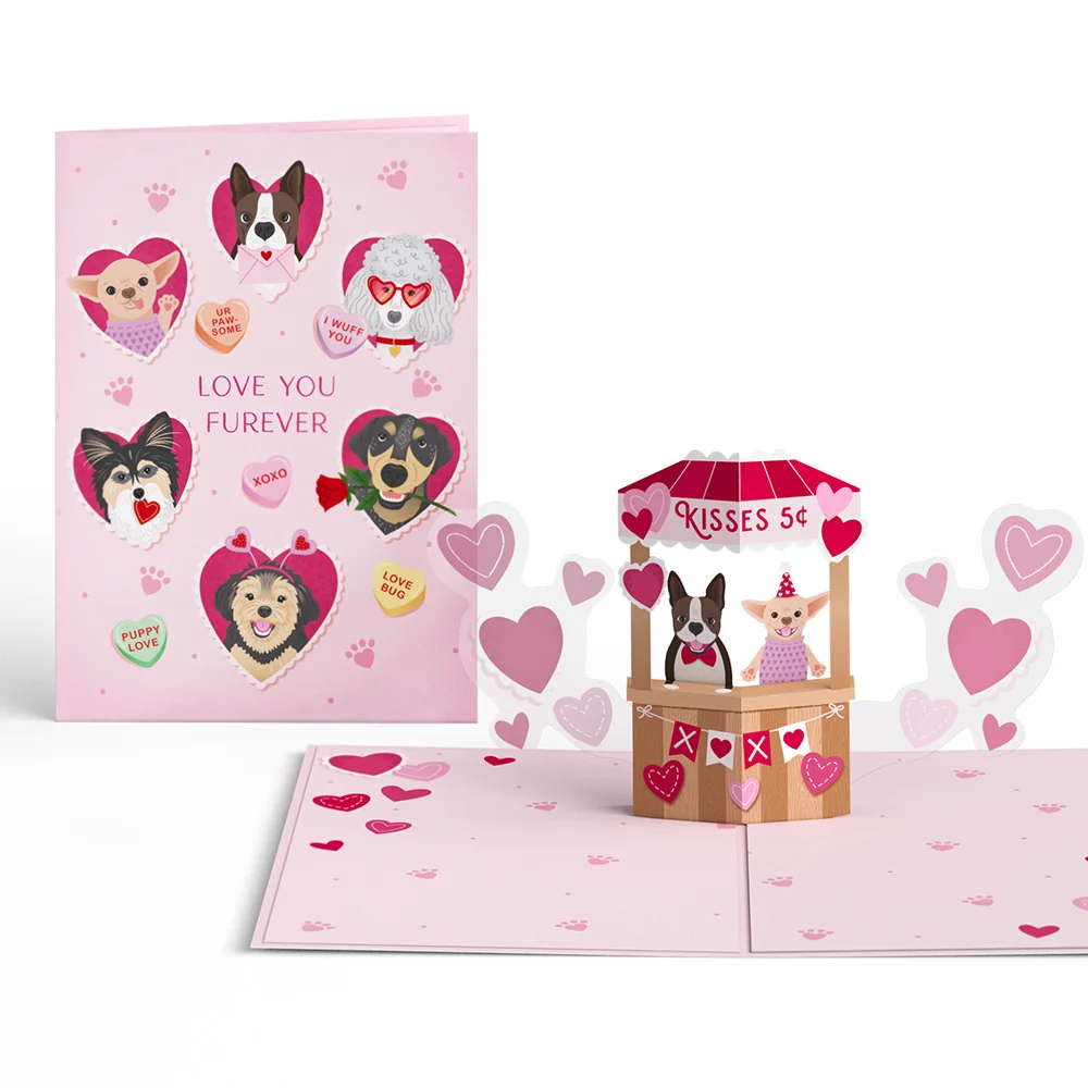 Lovepop Love You Furever Dog Kisses Pop-Up Card & Bouquet Bundle - Image 2