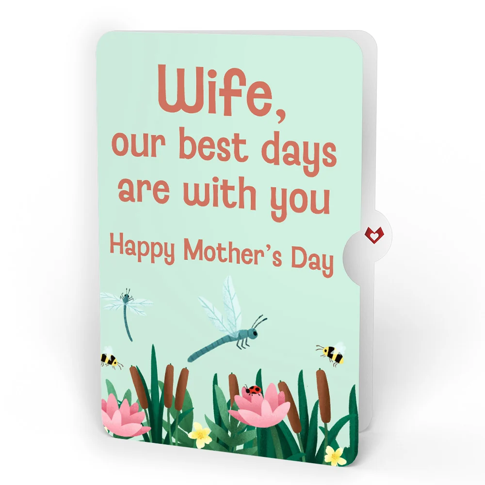 Lovepop Peaceful Dragonfly Mother’s Day HeartFelt Charm Card and Sentiment Set for Wife - Image 4