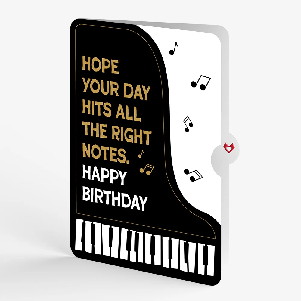 Lovepop Just a Note Piano Birthday Pop-Up Card and Sentiment Set Lid - Image 4