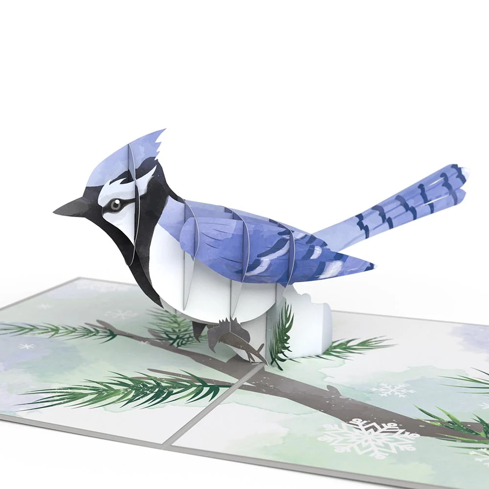 Lovepop Winter Blue Jay Pop-Up Card - Image 2