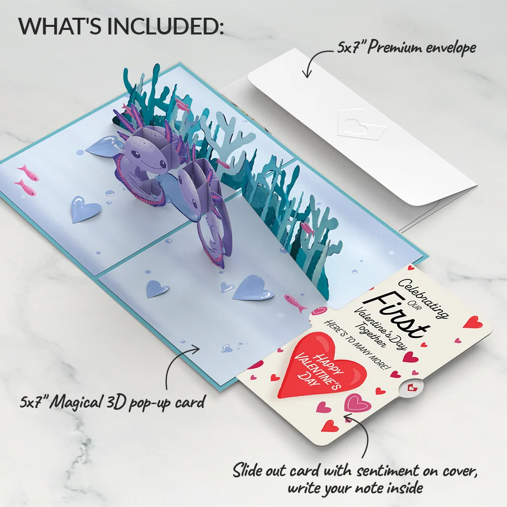 Lovepop Love You A-Lotl Our First Valentine Together Pop-Up Card and Sentiment Set - Image 2