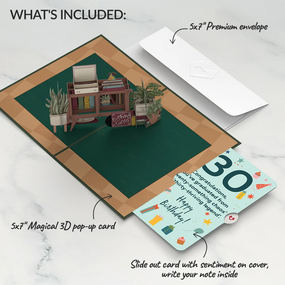 Lovepop 30th Birthday Houseplants Pop-Up Card and Sentiment Set - Image 2