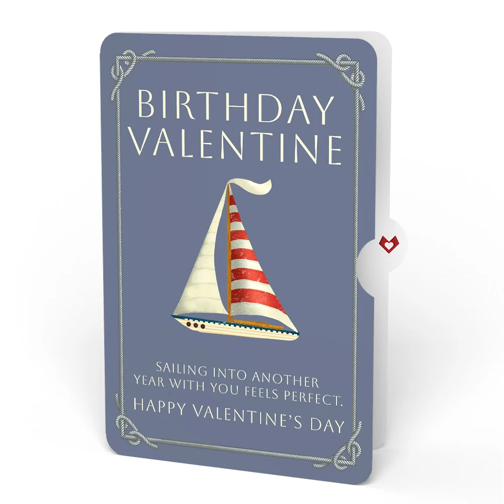 Lovepop Sailboat on the Horizon Birthday Valentine Pop-Up Card and Sentiment Set - Image 4