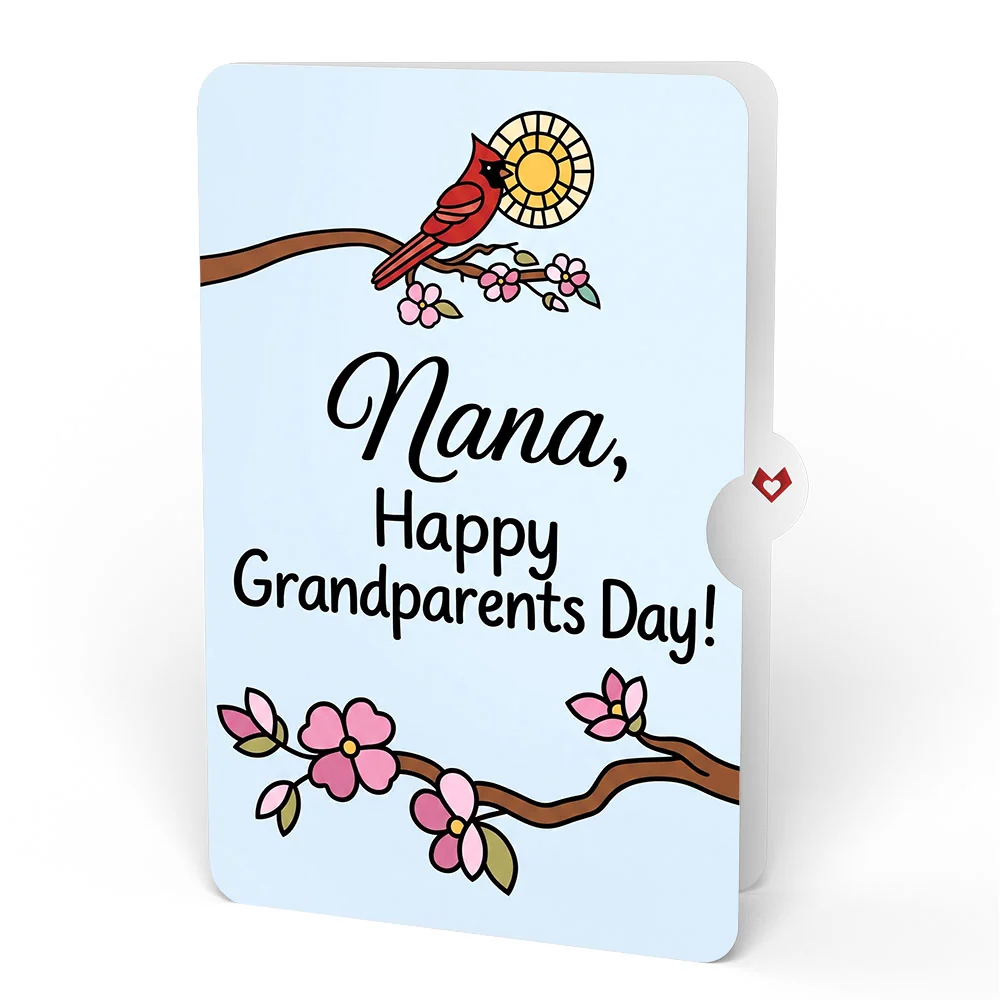 Lovepop Sending Sunshine Cardinal Suncatcher Card and Grandparents Day Sentiment Set Glass - Image 4