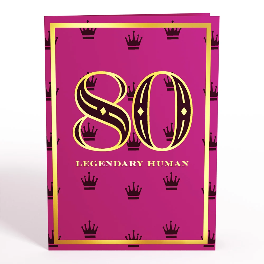 Lovepop Legendary Human 80th Birthday Pop-Up Card - Image 4