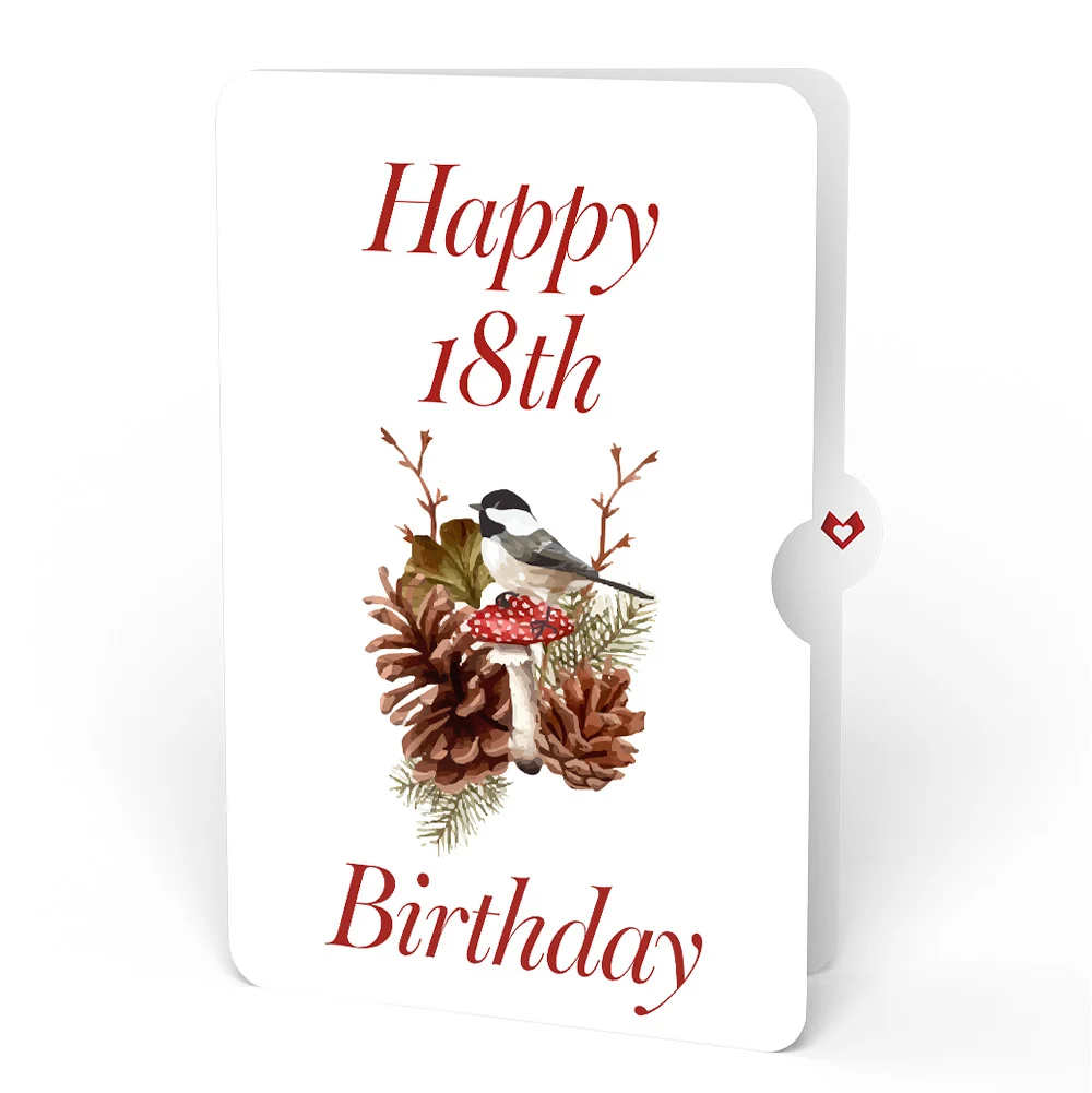Lovepop Fall Forest Floor 18th Birthday Pop-Up Card and Sentiment Set Cream - Image 4