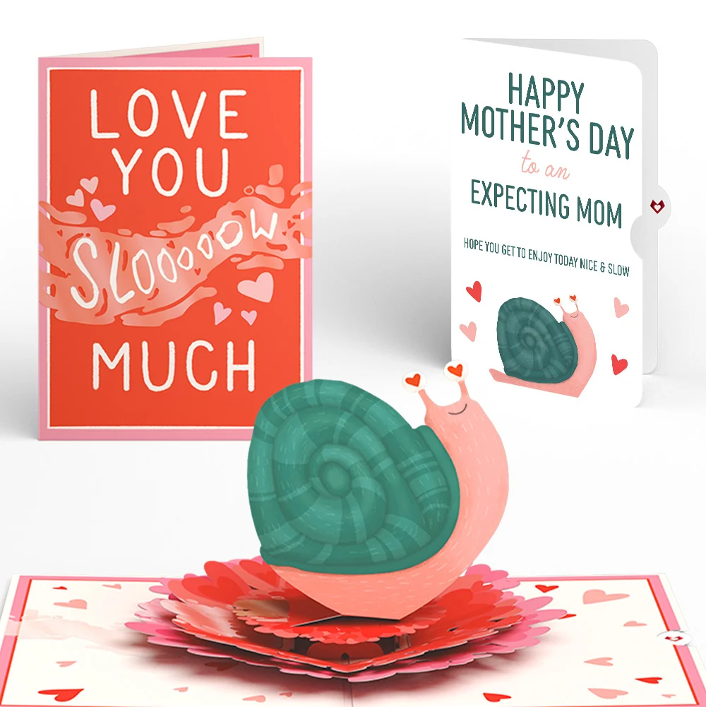 Lovepop Love You Slow Much Snail Mother’s Day Pop-Up Card and Sentiment Set for Mom-to-be