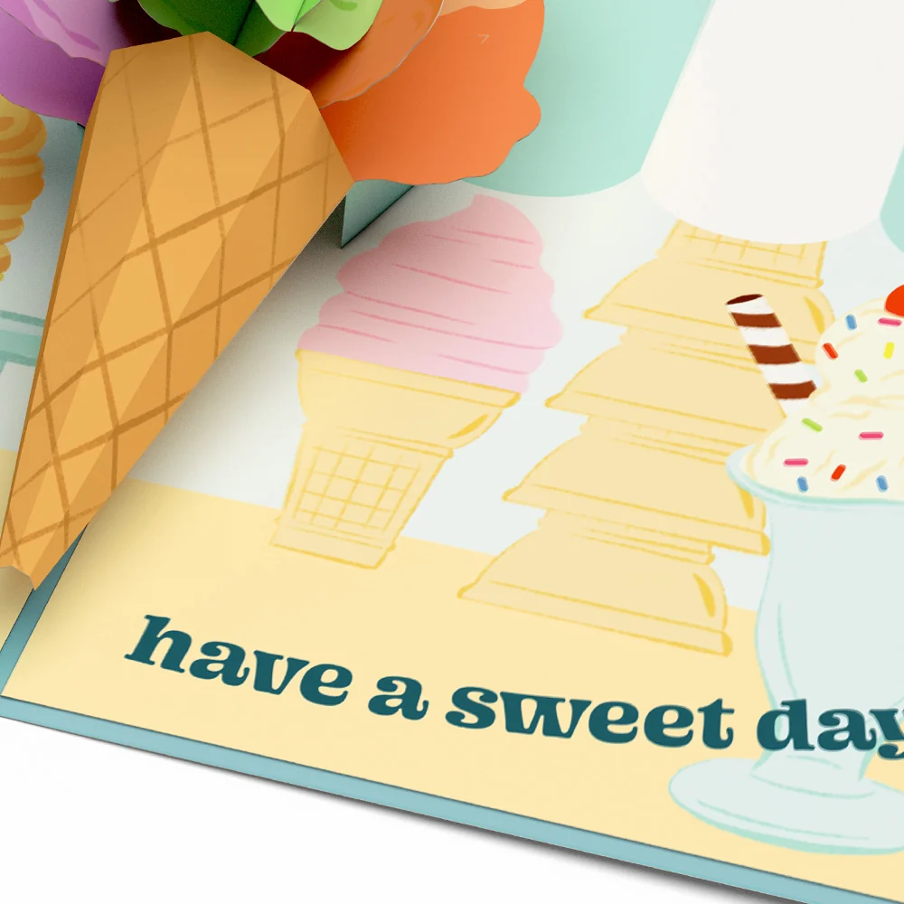 Lovepop Sweet Day Ice Cream Pop-Up Card - Image 3