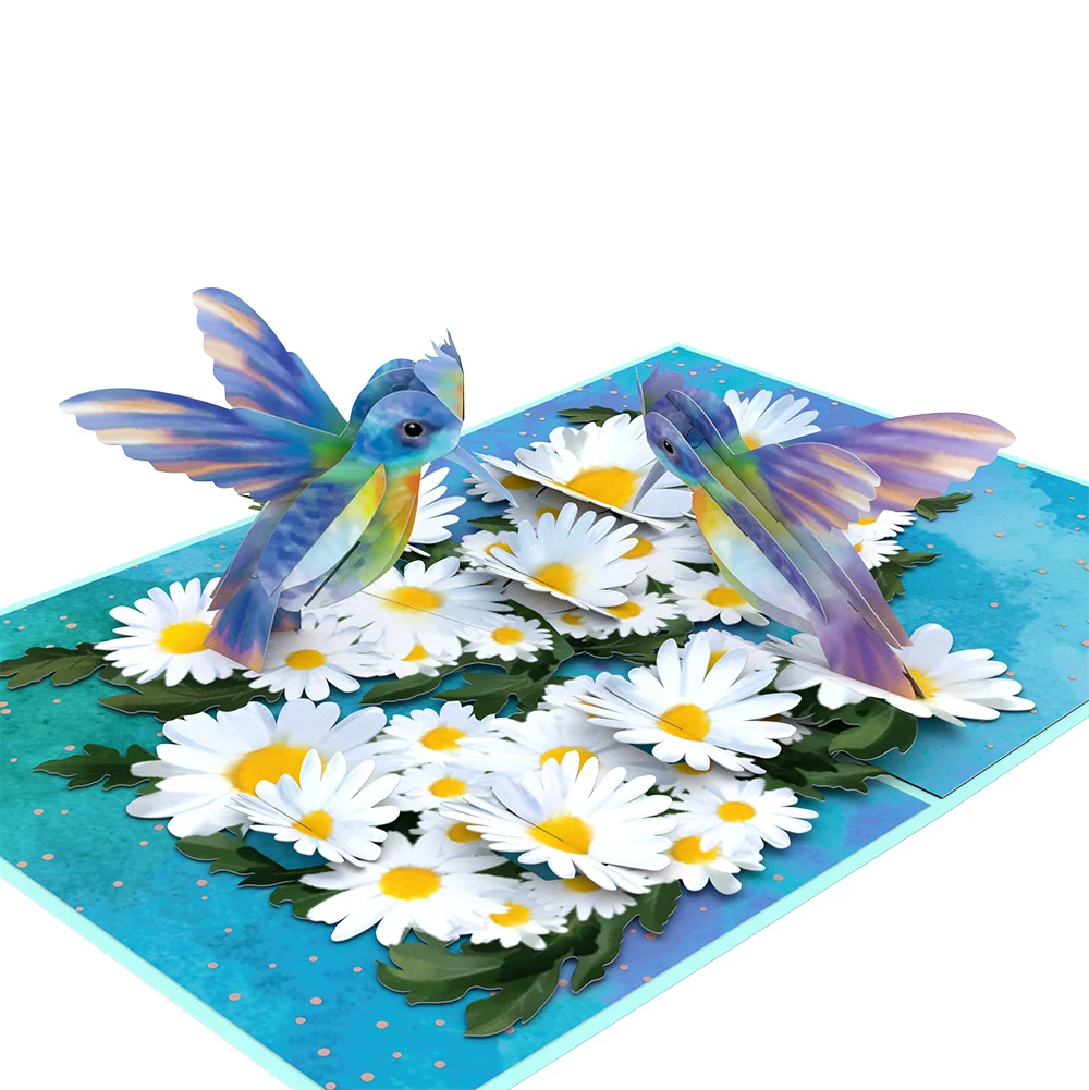 Lovepop Daisy Patch Hummingbirds St. Patrick’s Day Pop-Up Card and Sentiment Set - Image 3