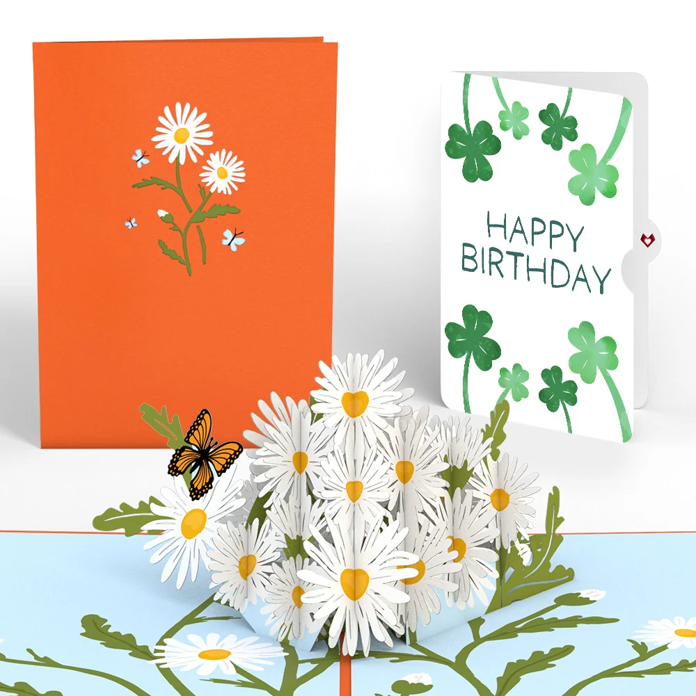 Lovepop Daisies with Monarch Butterfly Birthday Pop-Up Card and Sentiment Set