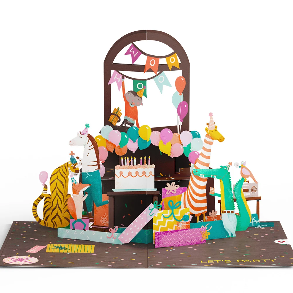 Lovepop Party Animals Birthday Pop-Up Card - Image 4