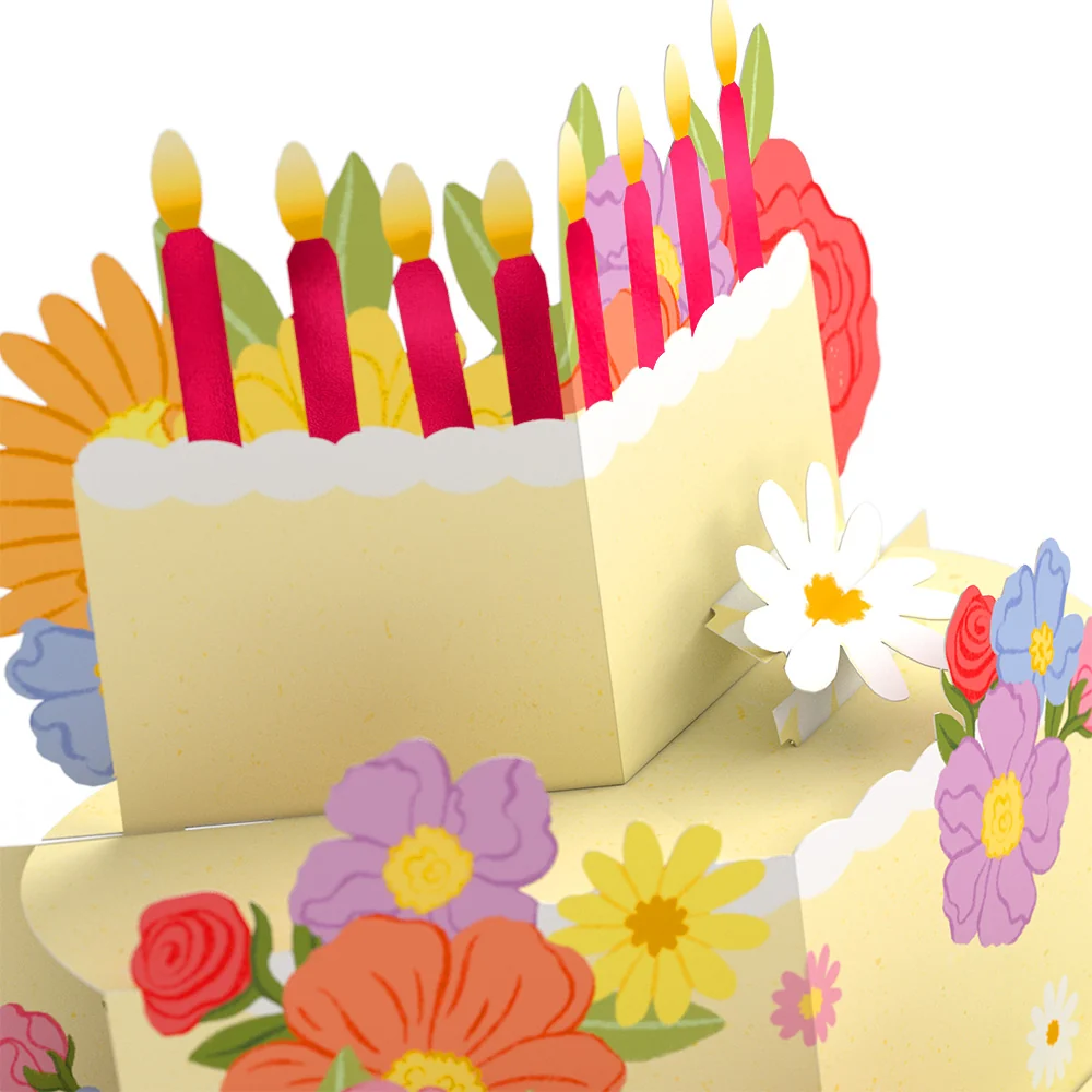 Lovepop Full Bloom Birthday Cake Pop-Up Card & Luxe Bouquet Bundle - Image 3