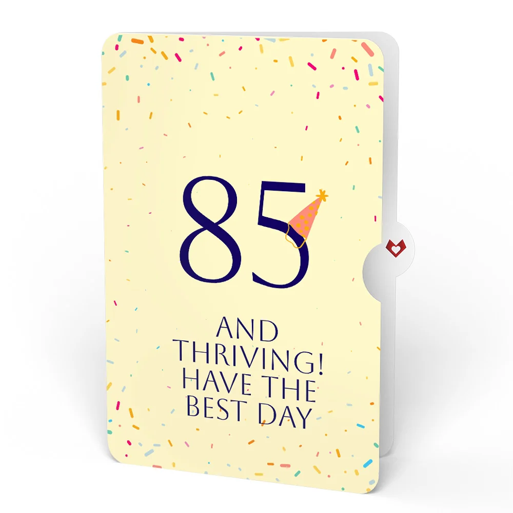 Lovepop Happy 85th Birthday Balloons Music and Lights Pop-Up Card and Party Hat Sentiment Set - Image 4