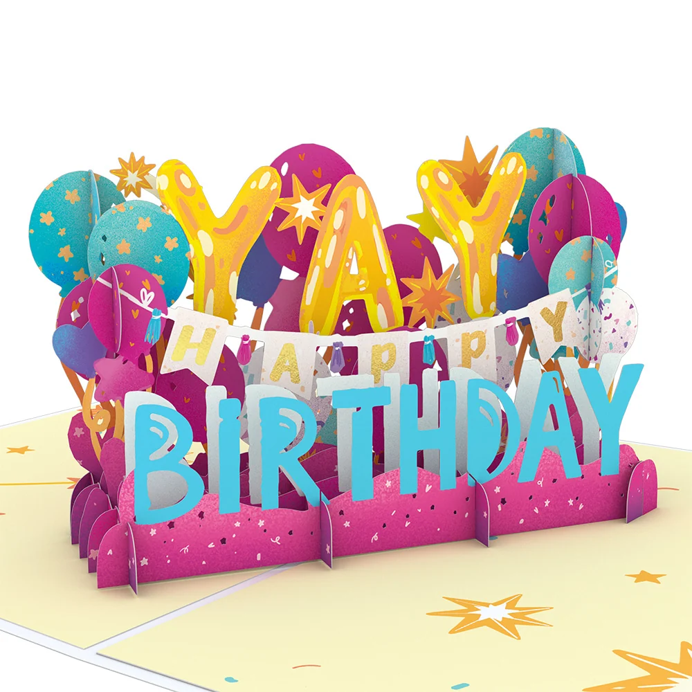 Lovepop Birthday Celebration Pop-Up Card Candle - Image 2