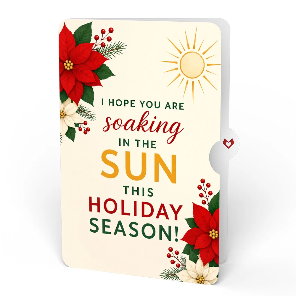 Lovepop Poinsettia Shimmer Christmas Suncatcher Bouquet and Soaking Sun Sentiment Set Glass - Image 4