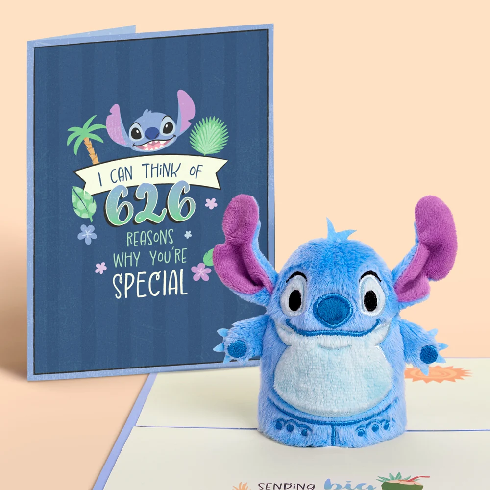 Lovepop Disney’s Stitch Plushpop Card & Flower Buds Bouquet Bundle - Image 2