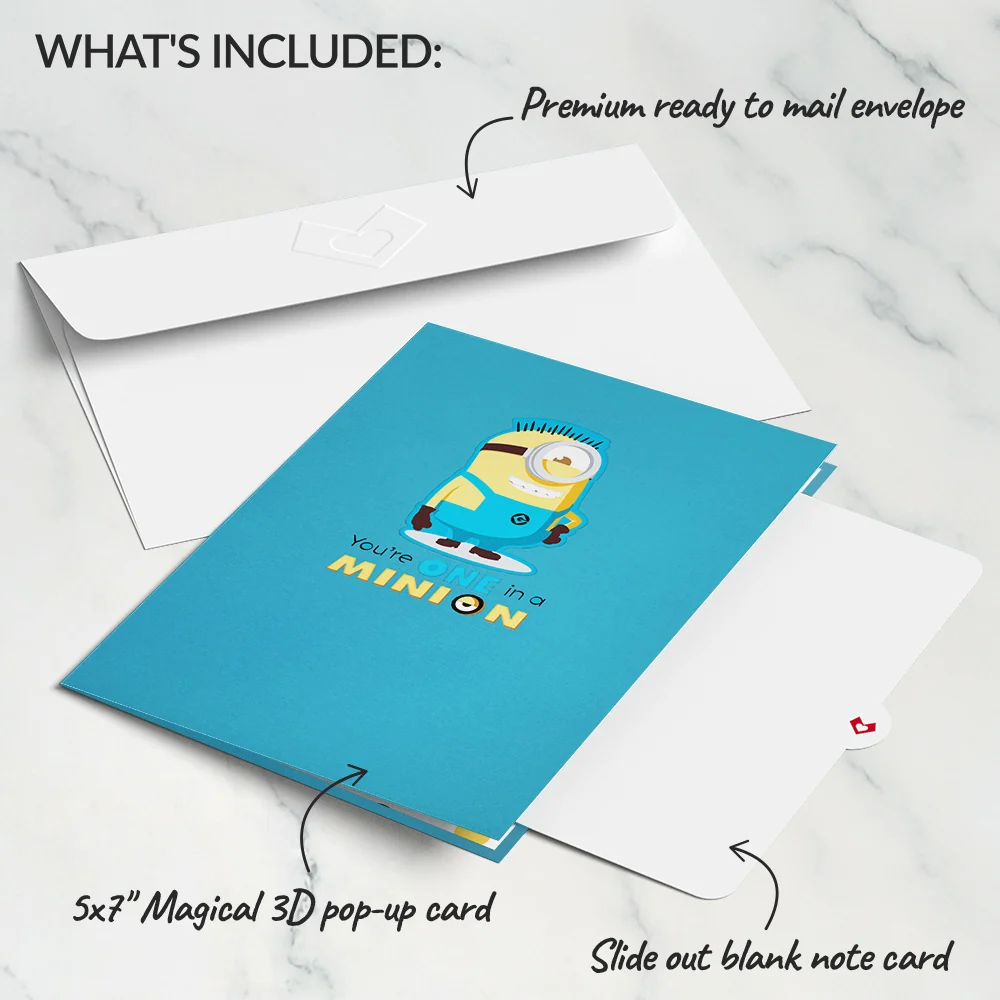 Lovepop Despicable Me You're One in a Minion Pop-Up Card - Image 5