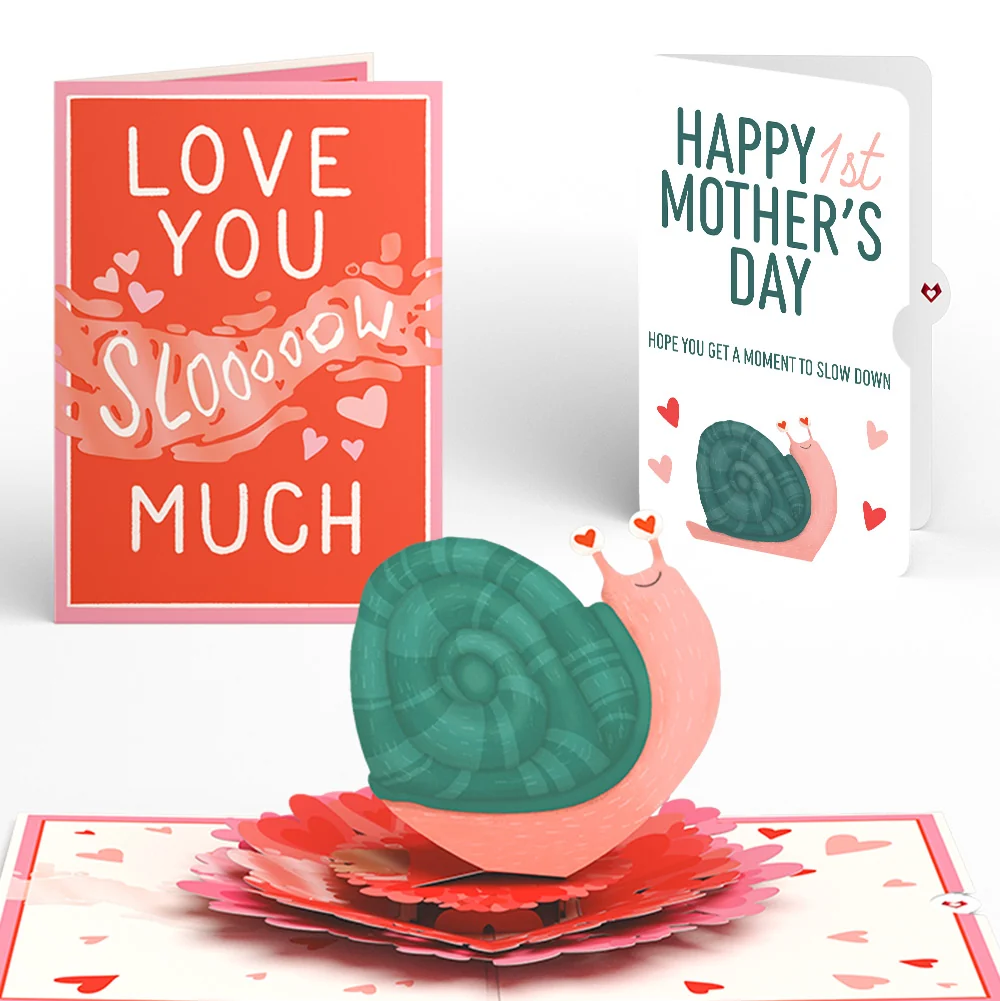 Lovepop Love You Slow Much Snail 1st Mother’s Day Pop-Up Card and Sentiment Set for New Mom