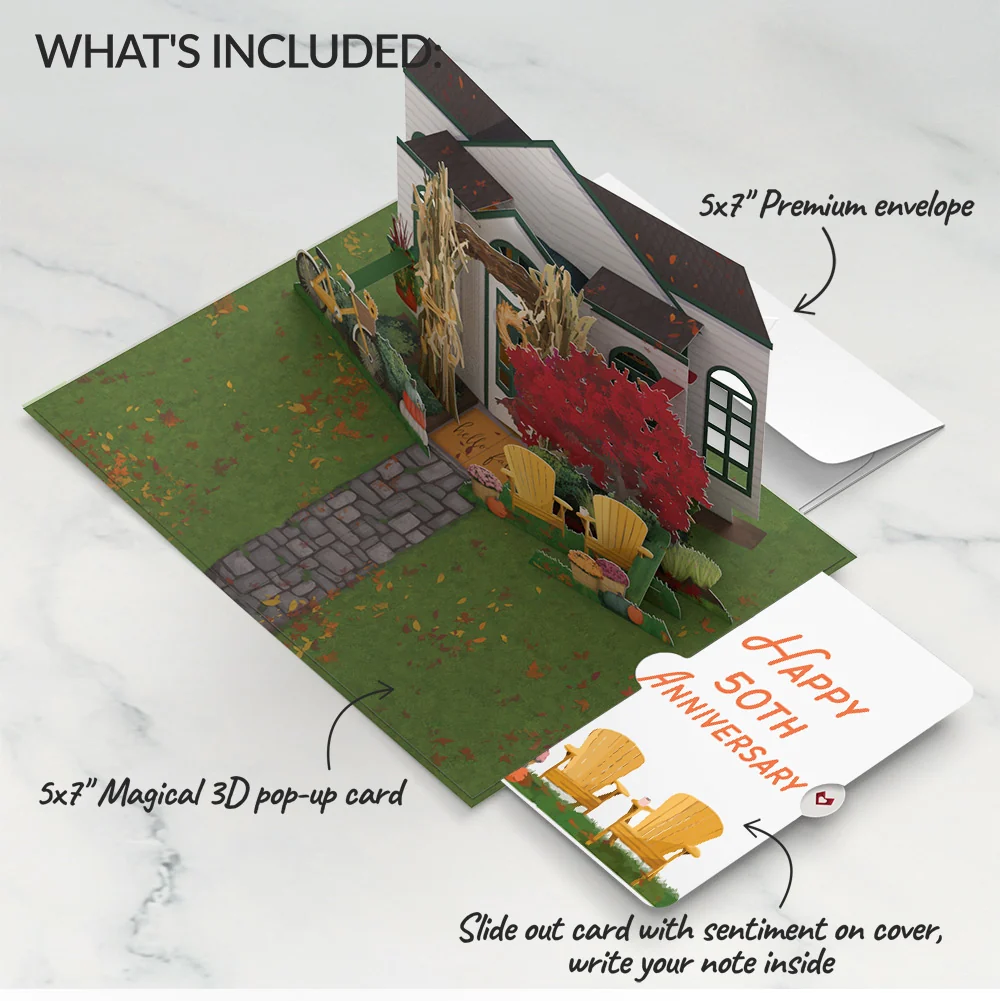 Lovepop Fall Welcome 50th Anniversary Pop-Up Card and Sentiment Set Chair - Image 2